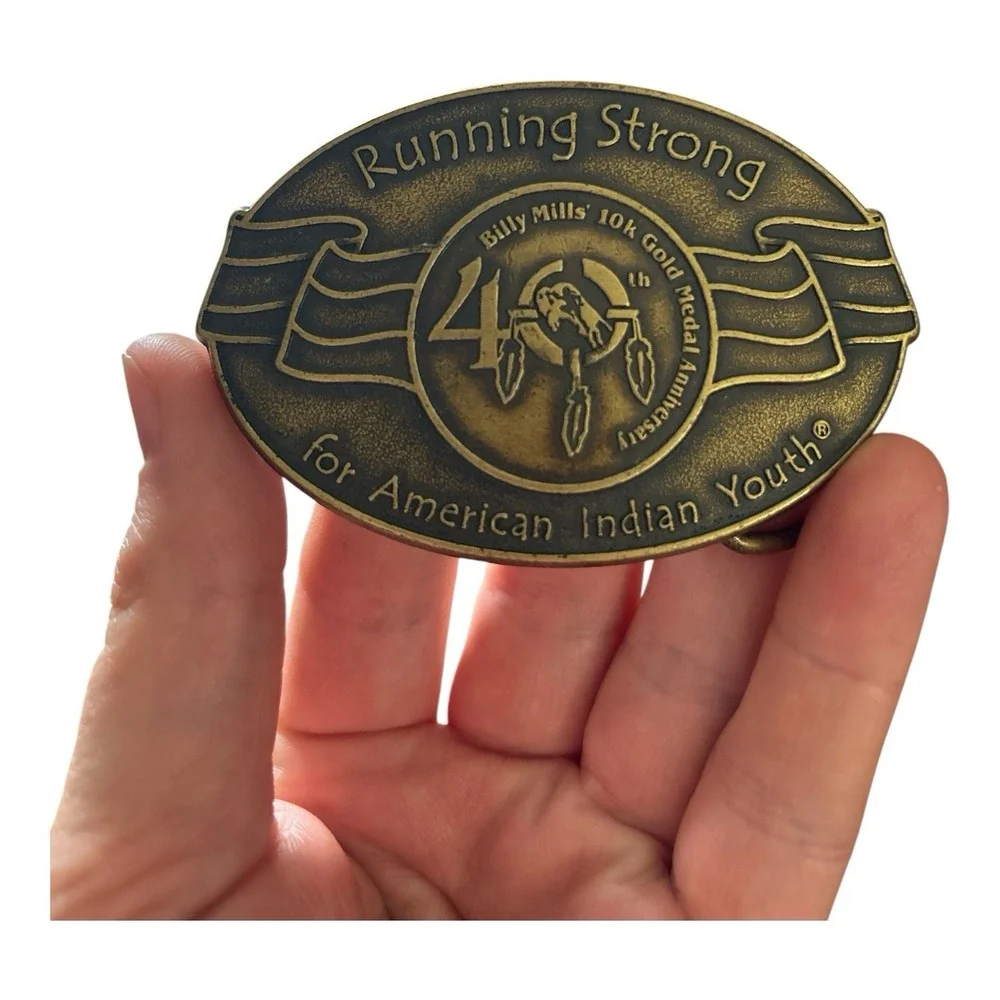Running Strong For American Indian Belt Buckle Billy Mills Olympic Tribute